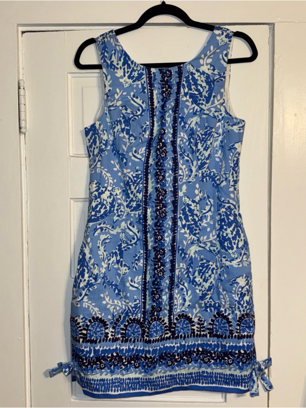 Lilly Pulitzer Light Blue Floral Embroidered-Panel Shift Dress